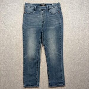 Judy Blue Skinny Capri Jeans Womens 7/28 Medium Wash Blue Stretch Denim Mid Rise